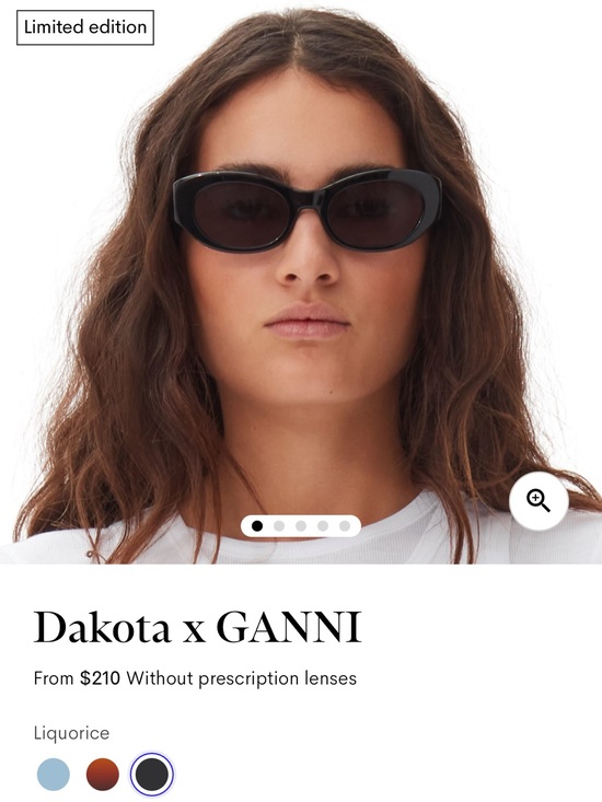 Ganni Glossy Black Cat-Eye Sunglasses with Dark Lenses